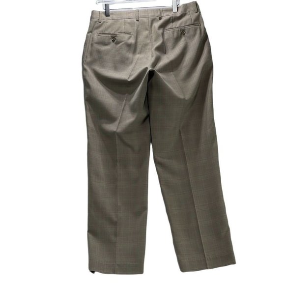 EARVIN MAGIC JOHNSON Suit Italian Styled Taupe Plaid 3 Button Mens Size 40L 34W - Picture 13 of 16